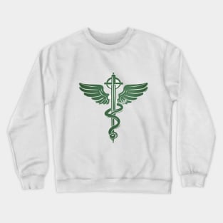 Caduceus Pastel Green Shadow Silhouette Anime Style Collection No. 205 Crewneck Sweatshirt